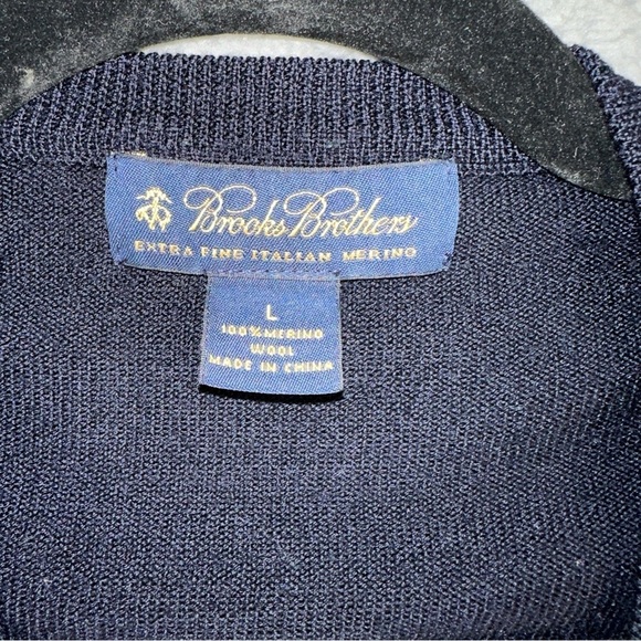 Brooks Brothers Merino Wool Base Layer Large Sweater Vest Office Business Preppy - Picture 5 of 9